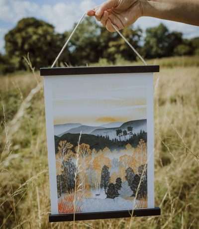 Golden Forest print by Ruth Thorp