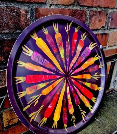 dark carrots serving tray