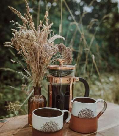 Dandelion square mug and jug